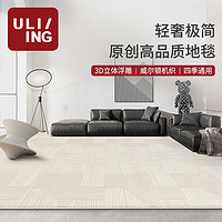 优立地毯 优立 地毯客厅现代简约欧式客厅沙发地毯卧室北欧轻奢高级床边地毯 旁白05-240X340CM