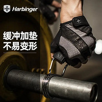 Harbinger 哈彬者 健身手套女护具半指哑铃透气耐磨加垫新款送女友礼物 灰色 S(16.5-17.5cm)