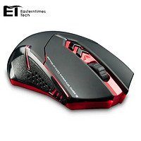 E.T X-08 2.4G无线鼠标 2400DPI 黑红色