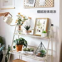 LINSY 林氏家居 林氏木业出品 卡法尼阳台铁艺花架 LS724P3-A大号