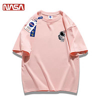 NASA SOLAR NASA/2023年夏季新款短袖纯棉情侣款宽松大码设计感学生潮