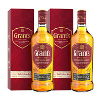 格兰（Grant's）苏格兰经典调配陈酿威士忌洋酒 格兰三桶陈酿700ml*2