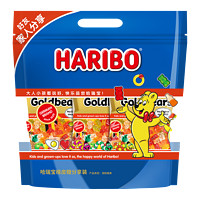 HARIBO 哈瑞宝 新老包装随机发货 哈瑞宝小熊橡皮糖水果糖qq软糖软儿童糖果80g*3