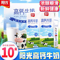 阳光高钙牛奶冰淇淋牛奶可搭高钙成长营养早餐牛奶 高钙牛奶