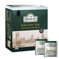 AHMAD TEA英国亚曼格雷伯爵红茶100片盒装奶茶烘焙红茶粉酒店餐饮商用茶包 亚曼伯爵100片盒装