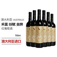 WOLF BLASS 纷赋 金牌设拉子干红葡萄酒 750ml 澳大利亚进口红酒 纷赋金牌(西拉)2017木塞6支装