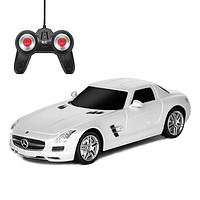 美致 模型（MZ）遥控汽车1:24奔驰SLS跑车儿童玩具车仿真车模摆件 男孩礼物白色