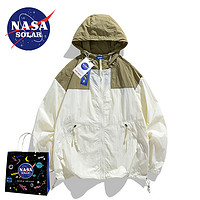 NASA SOLAR 美式休闲冰丝防晒衣夏季男女情侣户外宽松拼接撞色外套