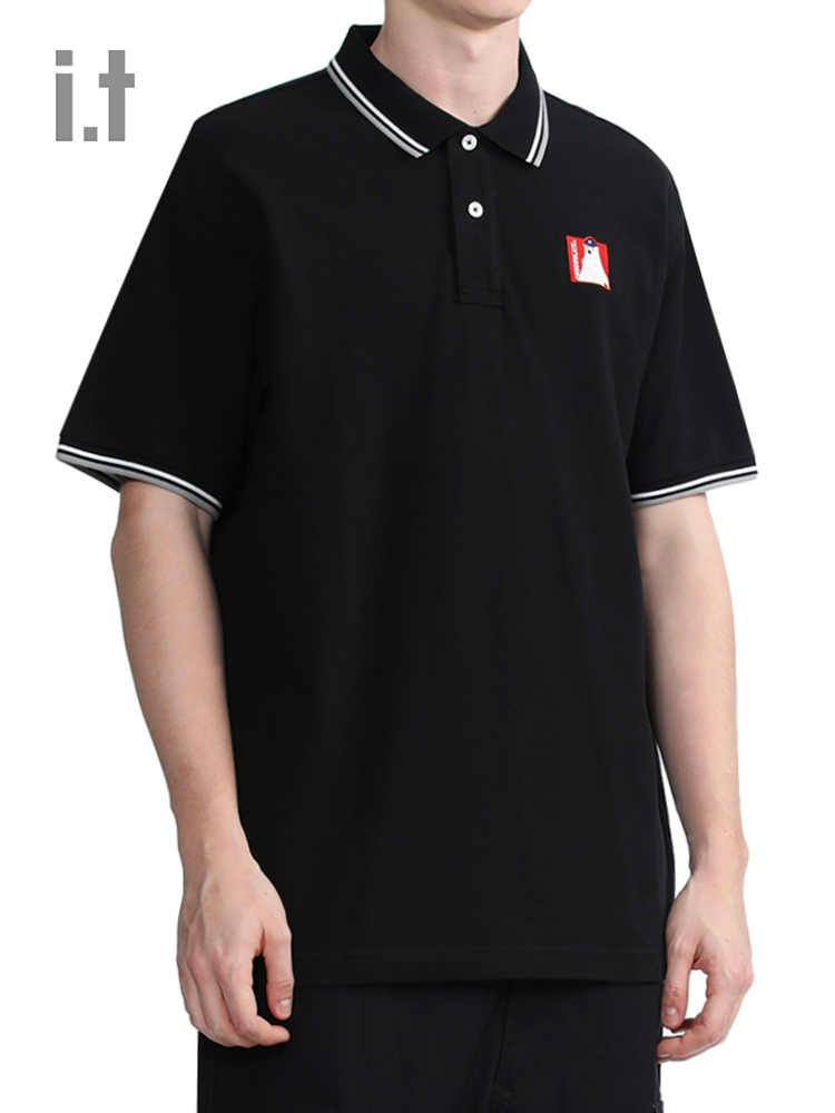 it :CHOCOOLATE男装短袖polo衫夏季休闲简约套头衫1268X