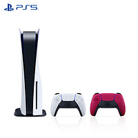 SONY 索尼 国行 PS5 PlayStation®5 游戏机 光驱版+DualSense无线控制器 红色