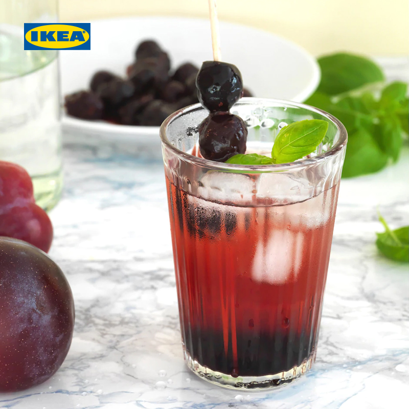 IKEA宜家VARDAGEN瓦达恩大容量玻璃杯套装家用客厅简约水杯子茶杯