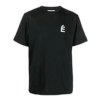 Études essentials  男士E字logo黑色休闲圆领半袖T恤