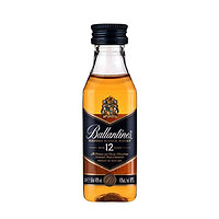 百龄坛（Ballantine’s）洋酒  苏格兰 威士忌 进口洋酒调配型基酒 百龄坛12年小酒版 50ml