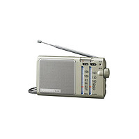 Panasonic 松下 雙頻段收音機銀色簡約擺件RF-U155-S