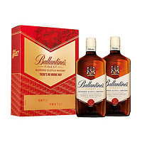 百龄坛 Ballantine`s）特醇 苏格兰 调和型 威士忌 洋酒 1000ml双支礼盒