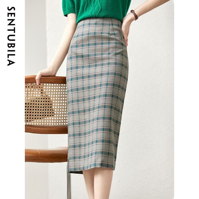 SENTUBILA 尚都比拉 女士复古半身裙 123Q43082