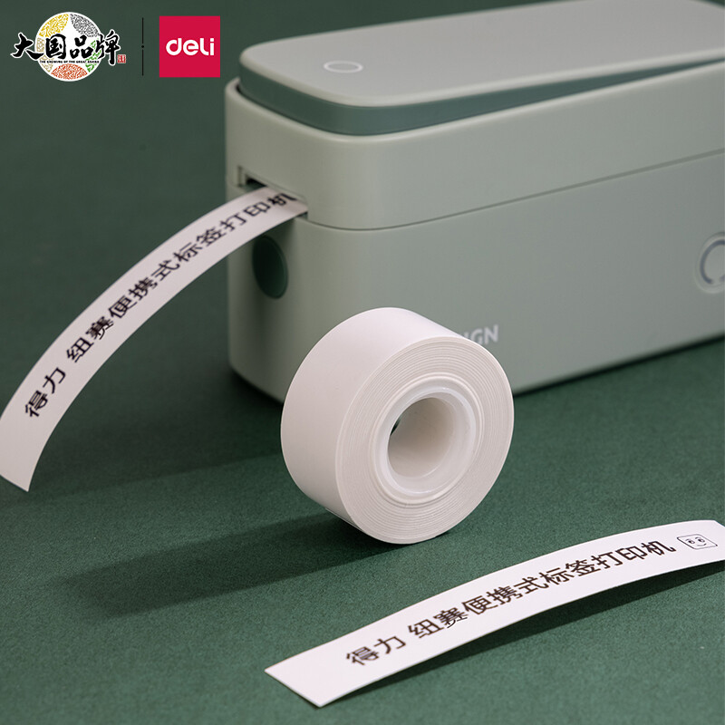 DL 得力工具 得力(deli)无线蓝牙便携式智能手持半寸标签打印机 小型热敏打价格标签 连续纸15mm*4m QH03白色(适用Q2)