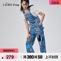 LIEBO 裂帛 Feng2022年新商场同款减龄半大街头感牛仔连身裤