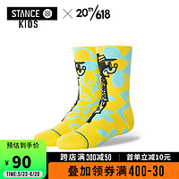 STANCE 斯坦斯 迪士尼xRUSS POPE个性涂鸦AB款不对称时尚休闲袜童袜 黄色 M  欧码38-42