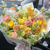 简值了 520情人节鲜花同城配送黄玫瑰木绣球花束生日礼物告白送女友老婆