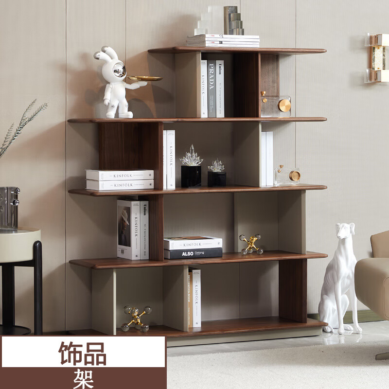 桓孟实木书架 意式置物架 小型摆件博古架展示柜饰品架ZD081