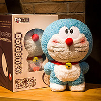 Doraemon 哆啦A梦 公仔蓝胖子机器猫玩偶陪伴安抚女生送女友情人节生日礼物 礼盒款-蓝色机器猫靠背 +礼袋 40cm