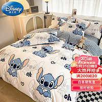 Disney 迪士尼 亲肤磨毛抗菌四件套裸睡床上用品4件套双人被套
