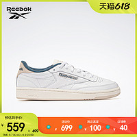 Reebok 锐步 官方2023夏季女CLUB C 85经典休闲复古板鞋100033086