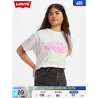 Levi's李维斯女士白色印花时尚短袖T恤潮流休闲17467-0007 白色 L