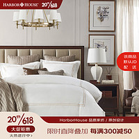 Harbor House美式家居纯棉床单被套全棉贡缎三件套床上用品Geo 本白色/金色 1.5m床 搭配200x230被芯