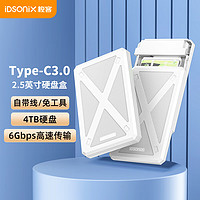 iDsonix 梭客 Type-C移動硬盤盒2.5英寸 USB3.1 SATA 適用于固態機械ssd硬盤盒 PW25 白色