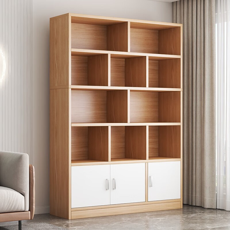 墨尚思 酒柜落地置物靠墙客厅多功能家用简易收纳储物柜 田园橡木色100*23*180