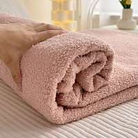 眠度A类毛毯夏季加厚午睡毯子办公室单人空调毯宿舍午休盖腿可水洗 半边绒-嫩粉 100*150cm约1.6斤