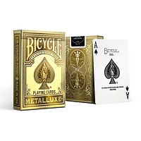 BICYCLE 单车扑克牌 高档奢华烫金纸牌 鎏金系列 香槟金1副装