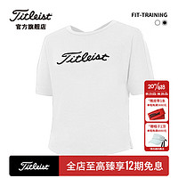 Titleist泰特利斯高尔夫服装女士短袖23夏FIT-TRAINING女装T恤可双面穿搭 白色 S