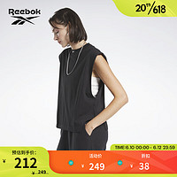 Reebok 銳步 官方2023新款女裝TANK運動休閑黑色百搭無袖背心 HS0386 A/M