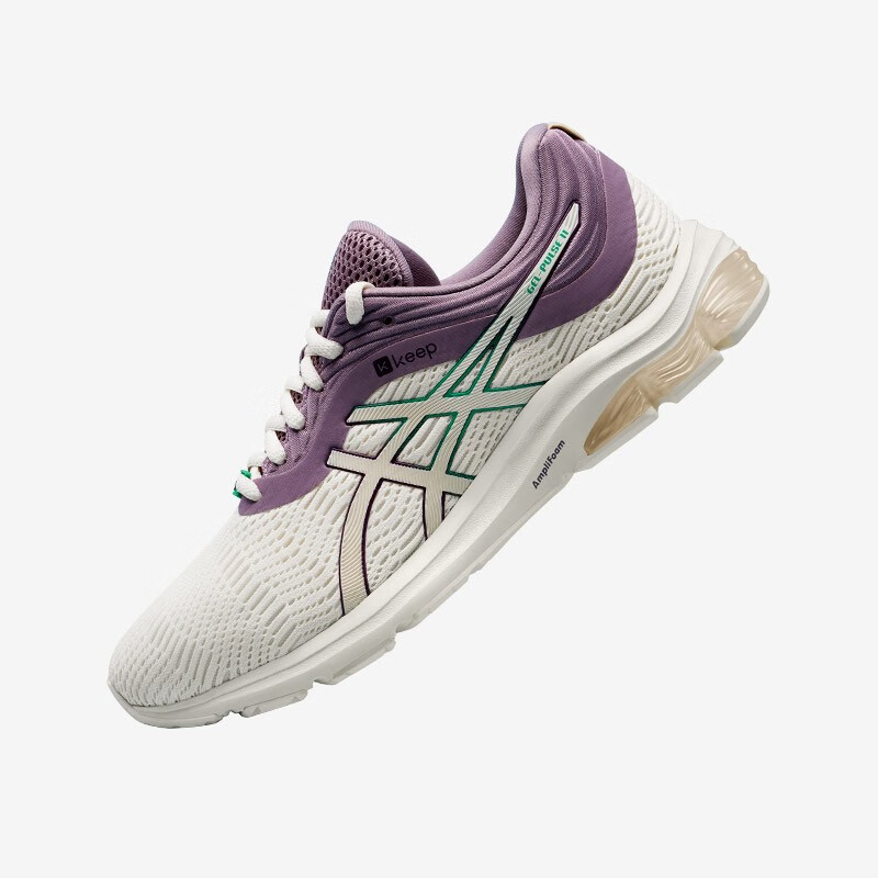 Keep 跑步鞋运动联名款GEL-PULSE 11男女舒适缓震运动鞋 奶油白/灰紫色 43.5