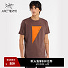 ARC'TERYX 始祖鸟 ARC’TERYX始祖鸟 CAPTIVE ARC'POSTROPHE  透气 男子 棉质短袖T恤 Velvet Sand/绒砂棕 M