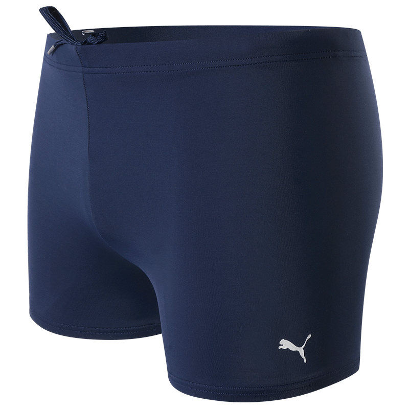 PUMA彪马泳裤男舒适平角速干不贴身温泉度假游泳裤 藏青色  S(160/85)