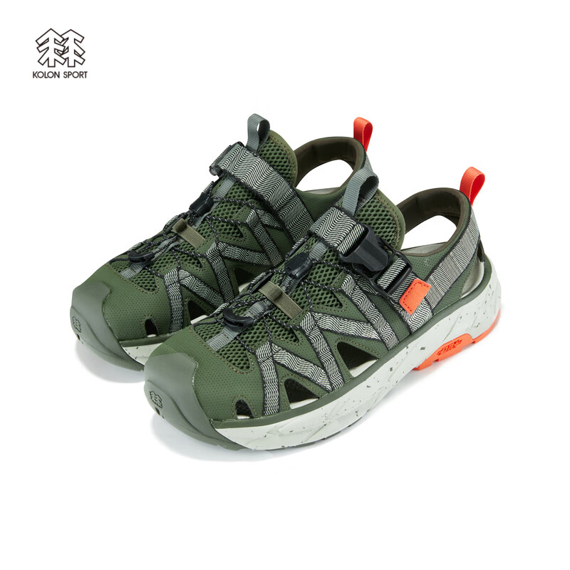  可隆 KOLON SPORT溯溪鞋 男女同款夏季户外DRAGON越野露营徒步鞋 LUFS3MNK25-KH 军绿 230