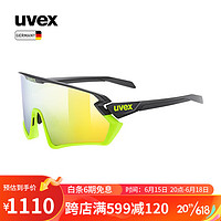 UVEX sportstyle 231 2.0/V光感变色运动眼镜德国越野骑行运动太阳镜 哑光黑-黄/镜面镀膜黄.cat.2
