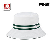 PING高尔夫球帽男23新品夏季Looper Bucket渔夫帽时尚运动遮阳帽 白色