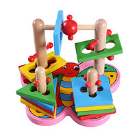 youdele 幼得乐 蒙特梭利早教益智力玩具男孩1-2-3岁形状配对积木玩具1-2周岁女孩