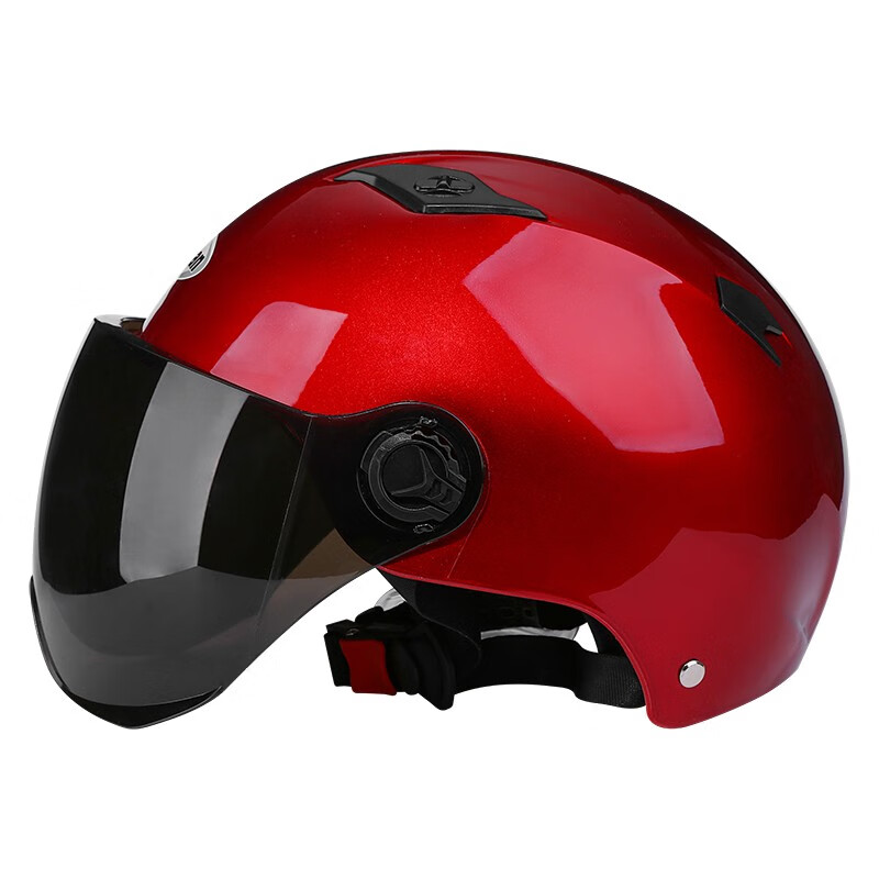 戈凡女士专用电动车头盔女生电瓶车头盔安全帽夏季骑行头盔 303红色