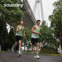 saucony 索康尼 专业跑步背心男舒适透气运动背心武马大桥色组M