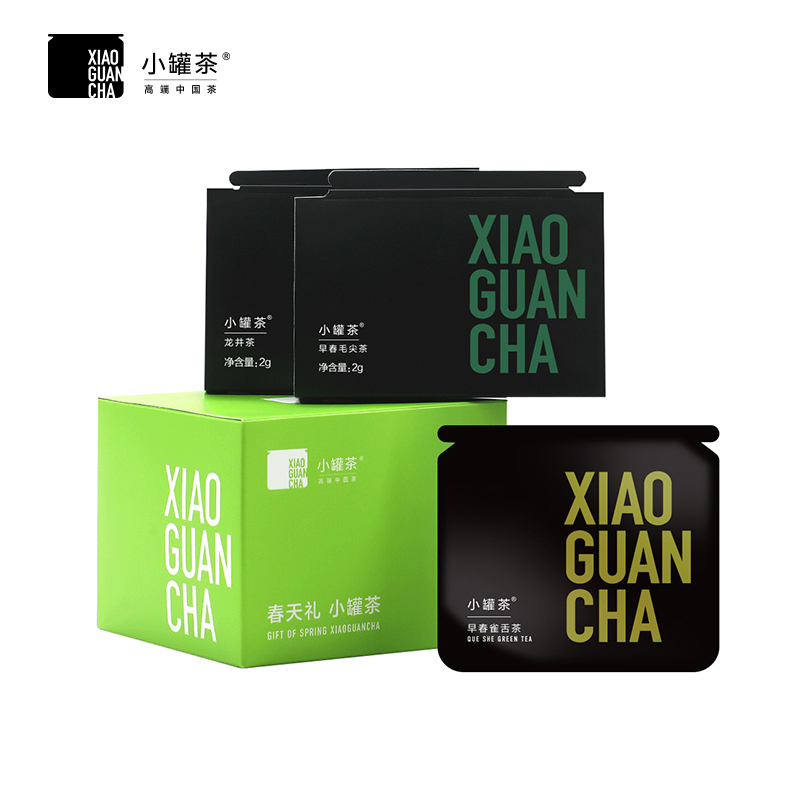 小罐茶 3拼种草装龙井早春雀舌早春毛尖绿茶组合装
