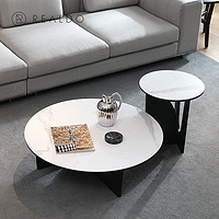 RUIDU 瑞都 REALDO意式轻奢圆形茶桌组合个性创意简约现代小户型客厅岩板茶几