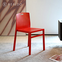 RUIDU 瑞都 REALDO餐椅家用椅子极简靠背凳子餐桌椅现代简约实木ins风休闲椅