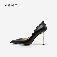 NINE WEST 玖熙 上海時裝周同款Nine West/玖熙超高跟鞋2023夏新款胎牛皮優雅女鞋