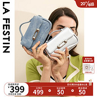拉菲斯汀（La Festin）夏季小包包2023新款高级感单肩斜挎包女士小众设计手提包 621832 银月